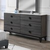 TiramisuBest Modern 6-Drawer Dresser with Faux Marble Top,Bedroom Storage Cabinet with Elegant Knob Pulls, Gray - 4 of 4