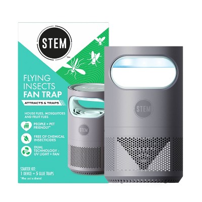 STEM Electric Fan Fly, Gnat and Fruit Fly Trap Indoor Starter Kit - 1 Unit + 5 Refills