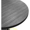 LeisureMod Verve 27" Round Dining Table - MDF Wood Top with Brushed Gold Pedestal Base Accent Side Table for Kitchen and Home - 4 of 4