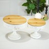 VIP Metal 10.04 in. White Round Trays Set of 2 - 3 of 4