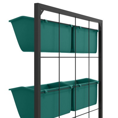 Green 3-Tier Wall Planter with 6 Self-Draining Pots