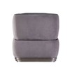 29" Decapree Accent Chair Antique Slate Top Grain Leather/Gray Velvet - Acme Furniture: Metal Frame, No Assembly, Patchwork Aluminum - 3 of 4