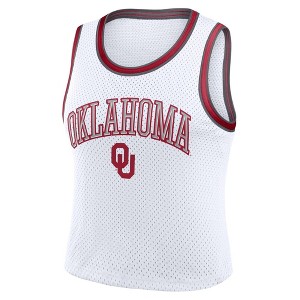 NCAA Oklahoma Sooners Women's White Cropped Jersey - 1 of 3
