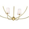 Shannon 6-Light Chandelier - Modern Steel Design with White Fabric Shades - 4 of 4