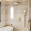 CASAINC Dual Head Shower Faucet Bar System 3-way Diverter Thermostatic Valve - 2 of 4