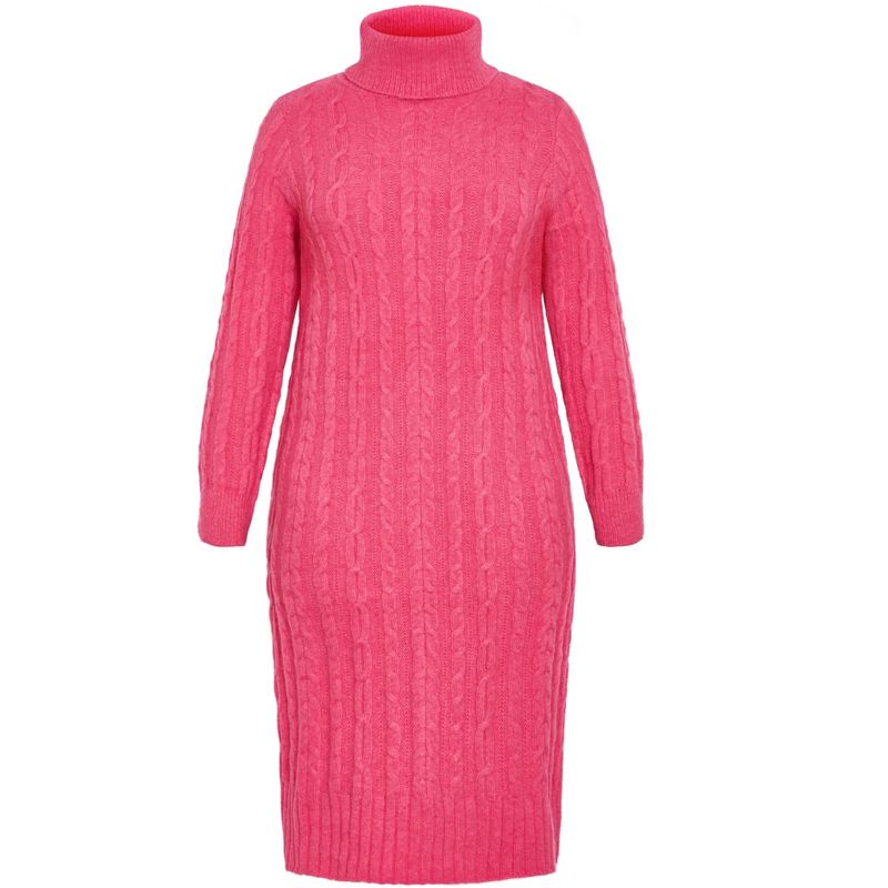 Women's Plus Size Kenzi Dress - vibrant pink | CITY CHIC, 4 of 7