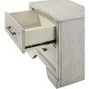 Gulches Contemporary 2 Drawer Nightstand with White Mist Finish Kenlin Metal Glides, Dovetail Construction, Easy Clean - 4 of 4