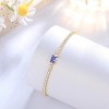Sterling Silver Birthstone Tennis Bracelets,Dainty Simple Zircon Birthstone Bracelet, Jewelry for Women Girls Wife Mom purple - 3 of 4
