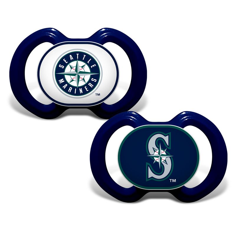 BabyFanatic Officially Licensed Unisex Pacifier 2-Pack - MLB Seattle Mariners, 2 of 7