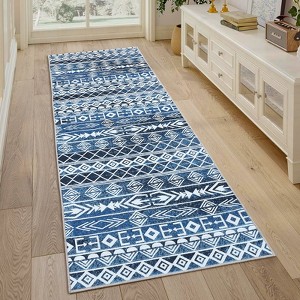 coucheta Boho  Farmhouse Area Rug - Machine Washable, Large Soft Neutral Indoor Rug for Living Room, Bedroom, Dining Table, Home Office - 1 of 4