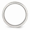Black Bow Jewelry Stainless Steel, 6mm Flat Grooved Unisex Comfort Fit Band - 2 of 4