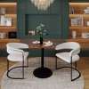 Leisuremod Vail 24-Inch Square Dining Table with MDF Top and Round Steel Base for Kitchen, Dining, and Pub - 3 of 4
