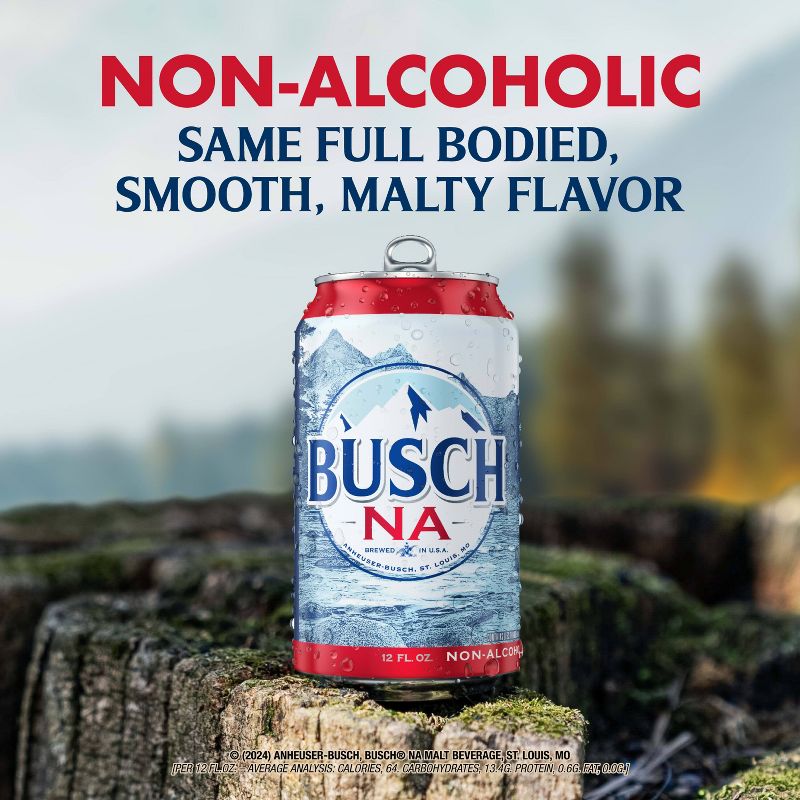 Busch Non-Alcoholic Beer - 12pk/12 fl oz Cans, 5 of 8