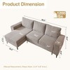 XIZZI Upholstered Sectional Sofa with Comfy Chaise Large Deep Seat, Minimalist Modular Couches Sleeper for Living Room Bedroom Apartment Lounge - 2 of 4