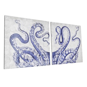Beachcombers 16"L x 16"W Octopus Wall Art Assortment of 2 - 1 of 3