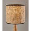 Cayman Natural Wood Table Lamp Black - Adesso: Rattan Shade, ETL Listed, 3-Way Switch, No Bulb Included - 4 of 4