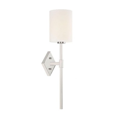 Savoy House Destin 1 - Light Wall Light in  Polished Nickel