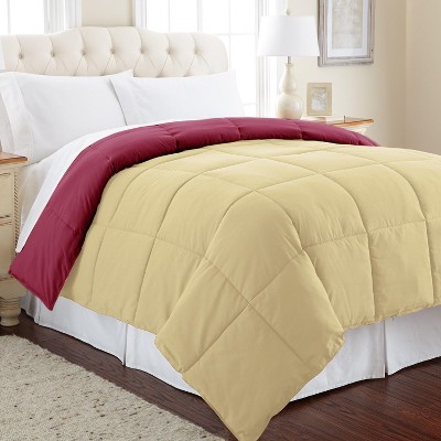 Queen Anemone and Wheat Reversible Down Alternative Comforter
