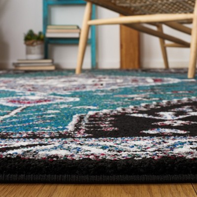 Elysian Shadows Hand-Knotted Round Rug in Black - 59"