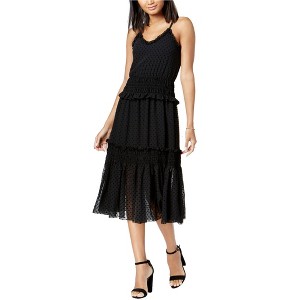 maison Jules Womens Smocked Fit & Flare Dress, deepblack, Small : Target