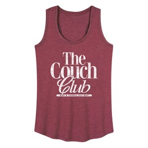 Women's - Instant Message - Valentine's Day Couch Club Graphic Racerback Tank - 1 of 4