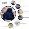 Aoibox Fleece Plush Throw Blanket in Navy Blue, Super Soft Fuzzy Cozy Flannel Blanket for Couch Sofa, Lightweight Microfiber Blanket - 3 of 4