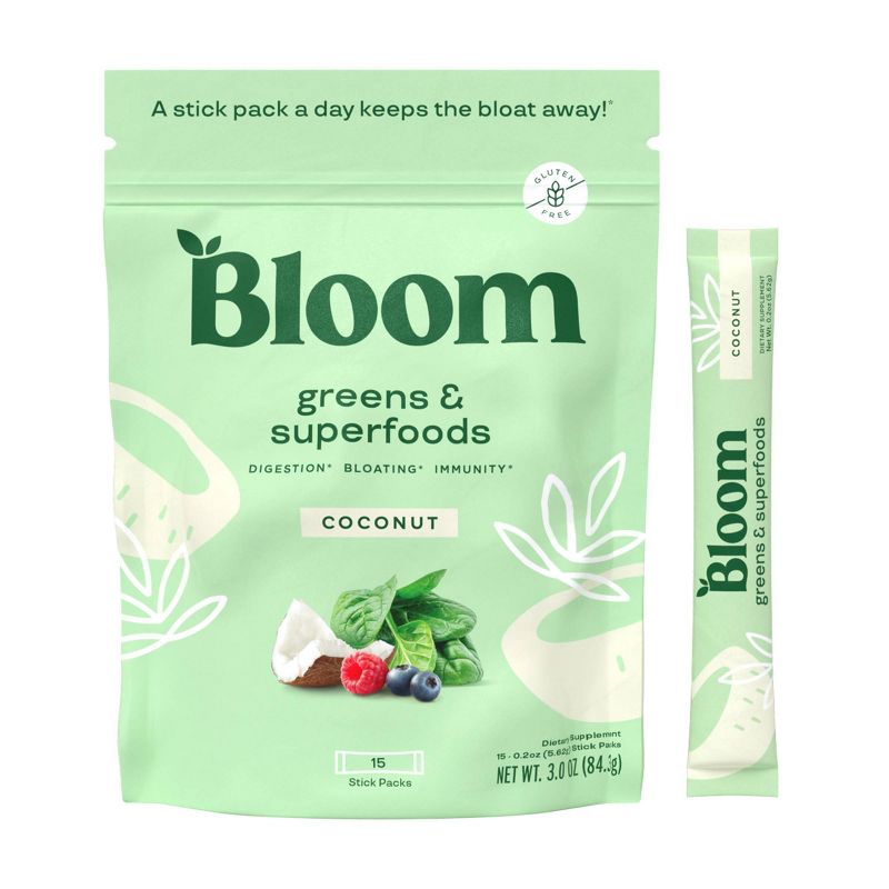 BLOOM NUTRITION Greens and Superfoods Powder - Coconut, 1 of 9