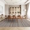 Modern Washable Area Rug Non Shedding Soft Ultra Thin Striped Contemporary Accent Carpet Non Slip Abstract Carpet for Bedroom Living Room - 2 of 4