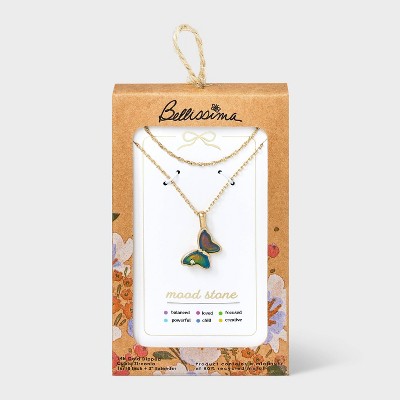 Bella Uno Bellissima 14K Gold Dipped Butterfly Moodstone Multi-Strand Necklace - Gold
