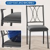 Garvee Dining Table Set for 2,, Dining Room Table Set with 2 Upholstered Chairs, Square Kitchen Table Set for Small Space, Rustic Gray/Retro Brown - 3 of 4