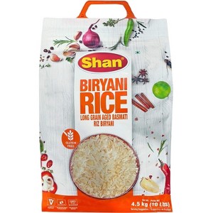 Shan - Extra Long Grain Aged Basmati Biryani Rice (10 Lbs), Premium Grade. - 1 of 3