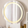 Vanity Desk with Lighted Mirror & Power Outlet, Makeup Vanity Desk with Drawers and Cabinet, Sturdy Iron Bracket, Make up Vanity Table for Bedroom - 2 of 4