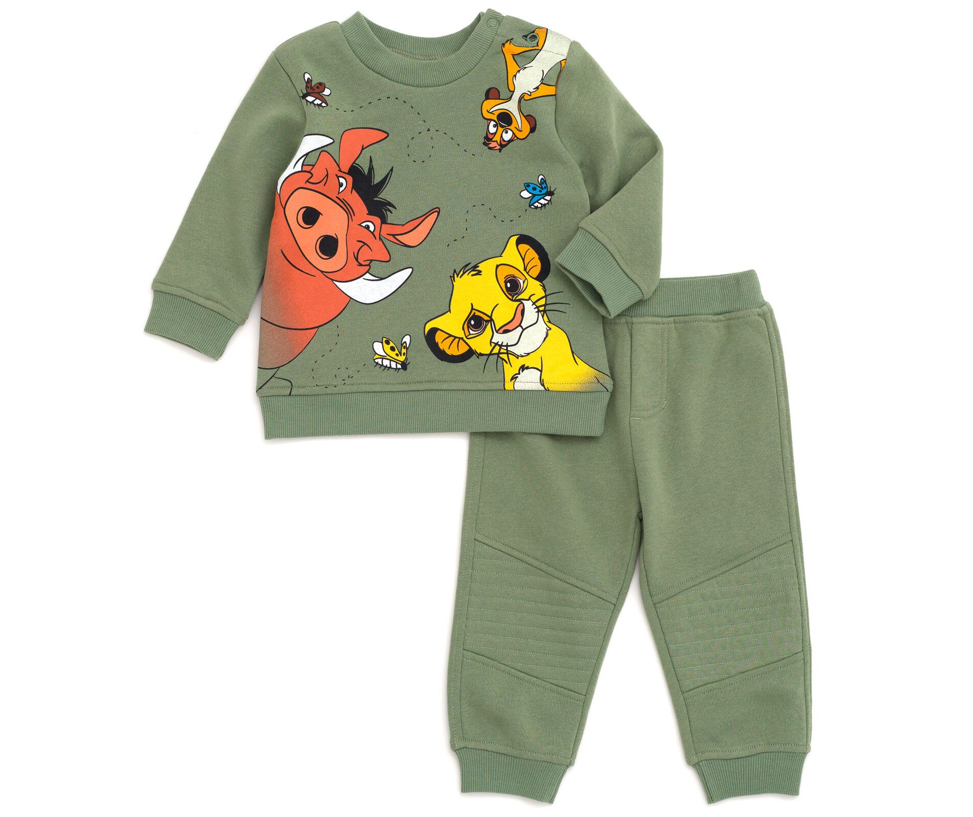 Disney Christmas Baby Fleece Sweatshirt and Pants Outfit Set Newborn to Infant