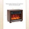 Costway 13" Electric Fireplace Heater with Realistic Flame Effect Overheat Protection - 3 of 4