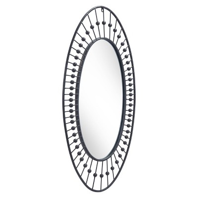 Marengo Oval Decorative Wall Mirror Black - ZM Home