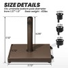 Crestlive Products Patio Umbrella Base 40lbs Umbrella Stand with Wheels Heavy Duty Concrete Stand - 3 of 4
