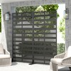 Wooakway 47" x 72" Black Metal Garden Trellis Privacy Screen Indoor Outdoor Room Divider Lattice Panel - 3 of 4