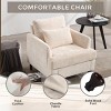 Mid Century Accent Chair,Chenille Tufted Club Armchair with Nailhead Trim,29.5" Modern Lounge Chair for Living Room -Baofuwish - 3 of 4