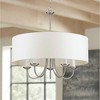 Progress Lighting, Drum Shade, 5-Light Pendant, Antique Bronze, White Linen Shade, Material: Resin, Finish Color: Antique Bronze - 4 of 4
