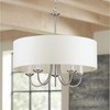 Progress Lighting, Drum Shade, 5-Light Pendant, Brushed Nickel, White Linen, Material: Steel, Finish Color: Brushed Nickel - image 3 of 4