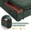 Merax L-Shaped Modern Chenille Fabric Sectional Sofa with Wooden Storage Compartment and Throw Pillows - 4 of 4