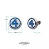 Adult Fantastic Four Logo Stud Earrings Pair - 3 of 3