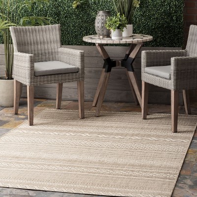 Erlinda Beige 3' x 5' Synthetic Outdoor Area Rug