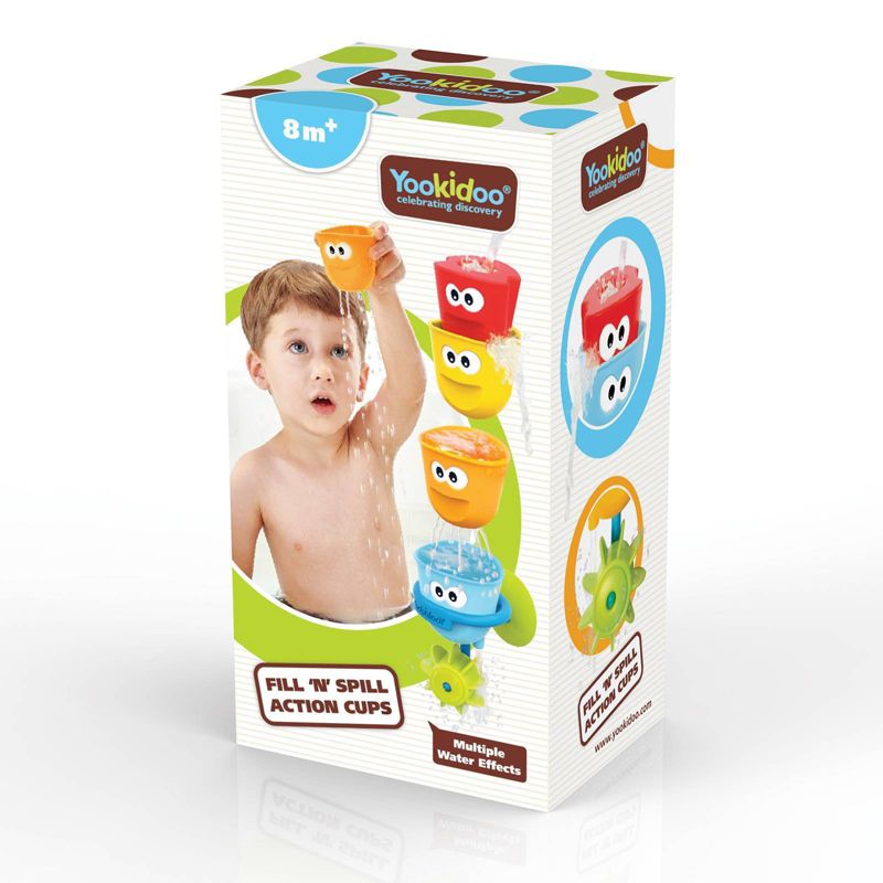 Yookidoo Fill &#39;N&#39; Spill Action Cups Bath Toy, 5 of 8