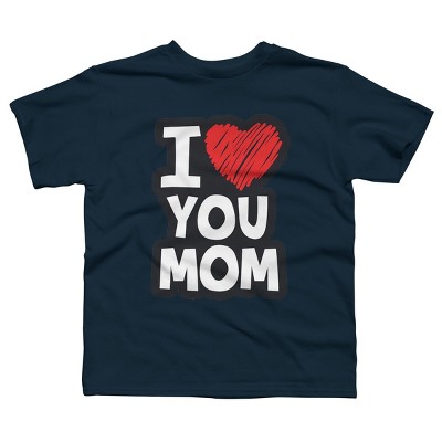 Boy's Design By Humans I Love You Mom Heart By solon2020 T-Shirt