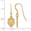 Black Bow Jewelry 14k Yellow Gold Plated Sterling Silver New Mexico Lobos NCAA Dangle Earrings - 2 of 3