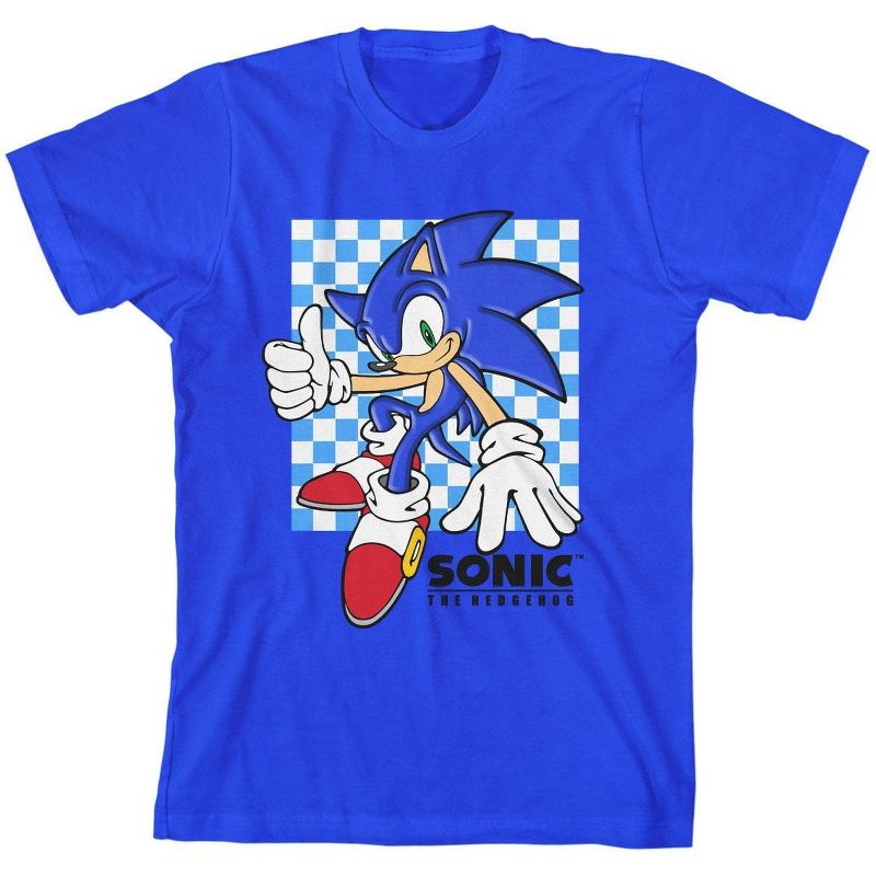 Sonic the Hedgehog Blue Boys T-Shirt, 1 of 4