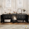 55" Large Cat Litter Box Enclosure for 2 Cats, Hidden Cat Litter Box Furniture with Double Room and Cushion - 4 of 4