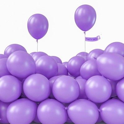 PartyWoo Balloons Purple Light Pastel Lavender Lilac 5 Inch 120 pcs