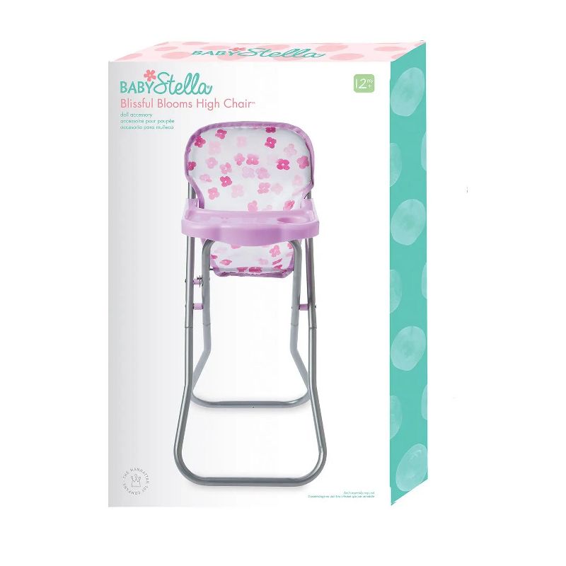 Manhattan Toy Baby Stella Blissful Blooms High Chair First Baby Doll Play Set for 15" Dolls, 4 of 9